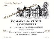 Savennieres-Closel-Clos Papillon 1992